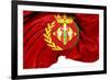 Flag of Lleida City, Spain.-Yuinai-Framed Art Print