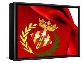 Flag of Lleida-Yuinai-Framed Stretched Canvas