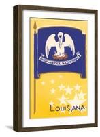 Flag of Louisiana-null-Framed Art Print