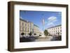 Flag of Loyalty in Szechenyi Square, Sopron, Western Transdanubia, Hungary, Europe-Ian Trower-Framed Photographic Print