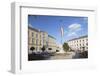 Flag of Loyalty in Szechenyi Square, Sopron, Western Transdanubia, Hungary, Europe-Ian Trower-Framed Photographic Print