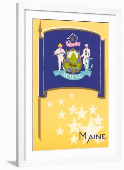 Flag of Maine-null-Framed Art Print