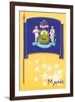 Flag of Maine-null-Framed Art Print