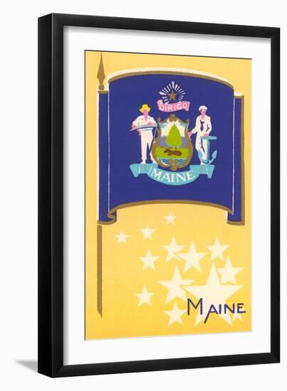 Flag of Maine-null-Framed Art Print