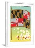 Flag of Maryland-null-Framed Art Print