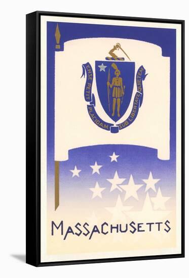 Flag of Massachusetts-null-Framed Stretched Canvas