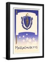 Flag of Massachusetts-null-Framed Art Print