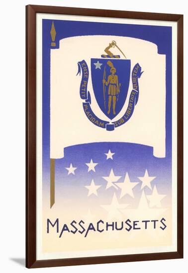 Flag of Massachusetts-null-Framed Art Print