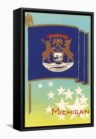 Flag of Michigan-null-Framed Stretched Canvas