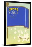 Flag of Nevada-null-Framed Art Print