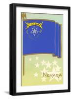 Flag of Nevada-null-Framed Art Print