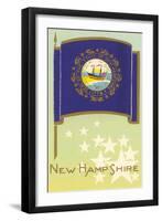 Flag of New Hampshire-null-Framed Art Print