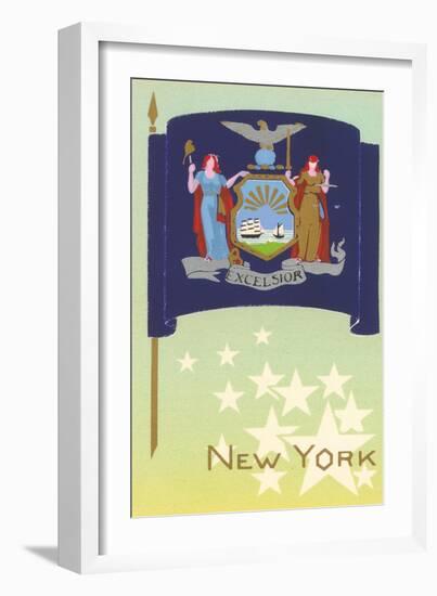 Flag of New York-null-Framed Art Print