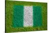 Flag of Nigeria on Grass-raphtong-Stretched Canvas