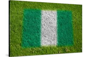 Flag of Nigeria on Grass-raphtong-Stretched Canvas