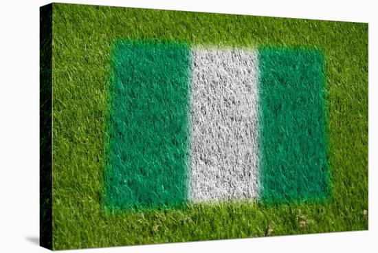 Flag of Nigeria on Grass-raphtong-Stretched Canvas