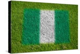 Flag of Nigeria on Grass-raphtong-Stretched Canvas