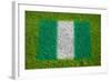 Flag of Nigeria on Grass-raphtong-Framed Art Print