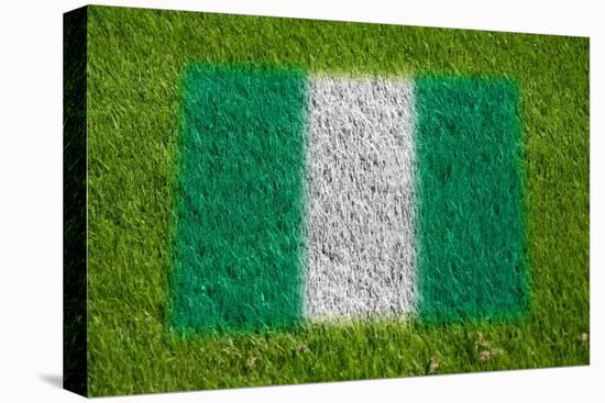 Flag of Nigeria on Grass-raphtong-Stretched Canvas