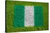 Flag of Nigeria on Grass-raphtong-Stretched Canvas