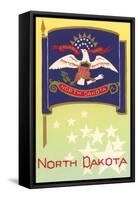 Flag of North Dakota-null-Framed Stretched Canvas