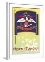 Flag of North Dakota-null-Framed Art Print