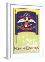 Flag of North Dakota-null-Framed Art Print