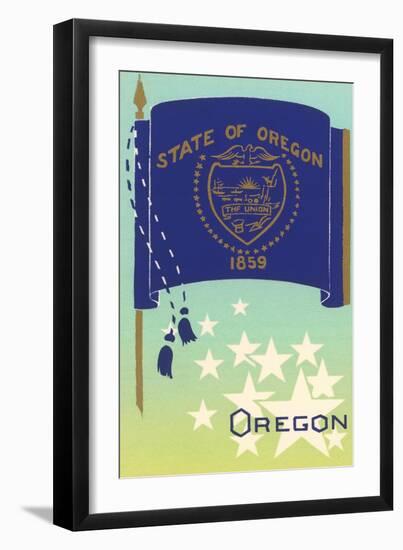 Flag of Oregon-null-Framed Art Print