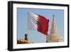 Flag of Qatar and Islamic Cultural Centre, Doha, Qatar, Middle East-Frank Fell-Framed Photographic Print