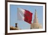 Flag of Qatar and Islamic Cultural Centre, Doha, Qatar, Middle East-Frank Fell-Framed Photographic Print