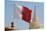 Flag of Qatar and Islamic Cultural Centre, Doha, Qatar, Middle East-Frank Fell-Mounted Photographic Print