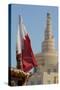 Flag of Qatar and Islamic Cultural Centre, Doha, Qatar, Middle East-Frank Fell-Stretched Canvas