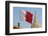 Flag of Qatar and Islamic Cultural Centre, Doha, Qatar, Middle East-Frank Fell-Framed Photographic Print