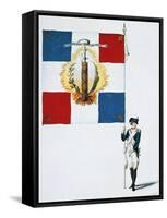 Flag of Saint Severin District in Paris Used During French Revolution, France-null-Framed Stretched Canvas