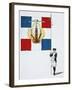 Flag of Saint Severin District in Paris Used During French Revolution, France-null-Framed Giclee Print