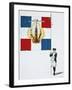 Flag of Saint Severin District in Paris Used During French Revolution, France-null-Framed Giclee Print