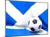 Flag of Scotland with Football in Front of It-Mikhail Mishchenko-Mounted Art Print