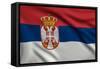 Flag Of Serbia-metrs-Framed Stretched Canvas