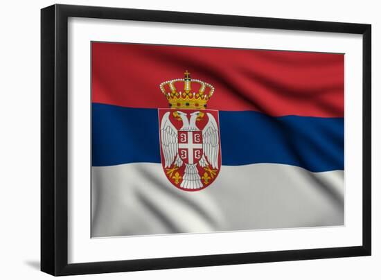 Flag Of Serbia-metrs-Framed Art Print