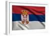 Flag Of Serbia-metrs-Framed Art Print