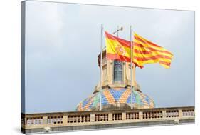 Flag of Spain and Catalonia, Barcelona, Spain-jiawangkun-Stretched Canvas