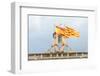 Flag of Spain and Catalonia, Barcelona, Spain-jiawangkun-Framed Photographic Print