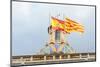 Flag of Spain and Catalonia, Barcelona, Spain-jiawangkun-Mounted Photographic Print