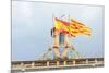 Flag of Spain and Catalonia, Barcelona, Spain-jiawangkun-Mounted Photographic Print