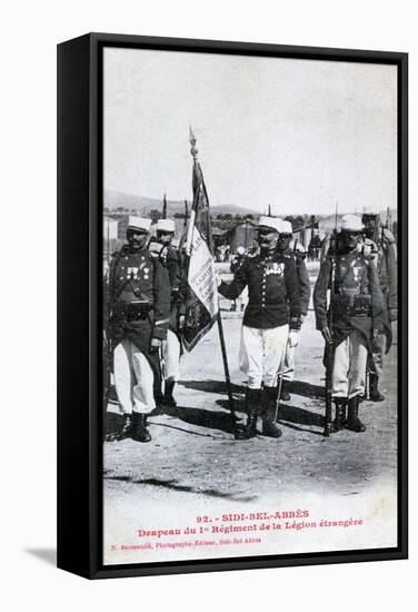 Flag of the 1st Regiment of the French Foreign Legion, Sidi Bel Abbes, Algeria, 1933-Boumendil-Framed Stretched Canvas