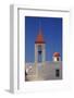 Flag of the Knights Templar at St. John's Church in Akko-Jon Hicks-Framed Photographic Print