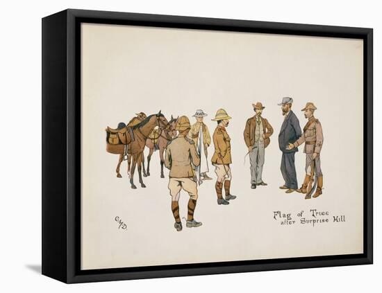 Flag of Truce after Surprise Hill, from 'The Leaguer of Ladysmith', 1900 (Colour Litho)-Captain Clive Dixon-Framed Stretched Canvas