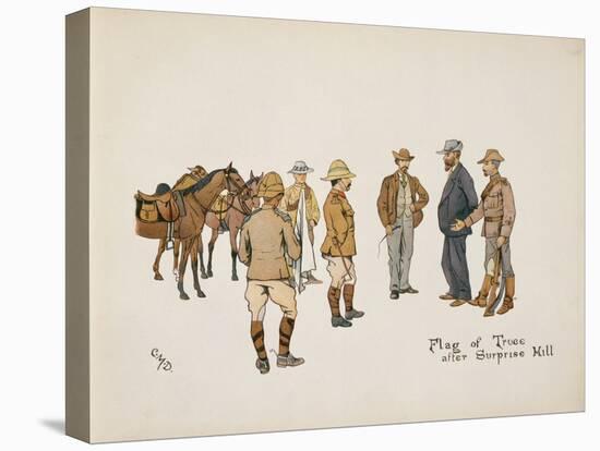 Flag of Truce after Surprise Hill, from 'The Leaguer of Ladysmith', 1900 (Colour Litho)-Captain Clive Dixon-Stretched Canvas