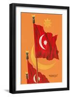 Flag of Turkey-null-Framed Art Print