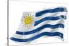 Flag of Uruguay in the Wind with a Texture-TINTIN75-Stretched Canvas